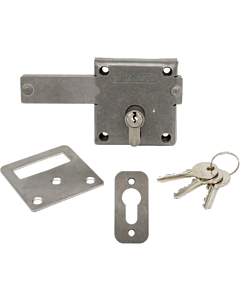 Gate Locking Bolt in Silver