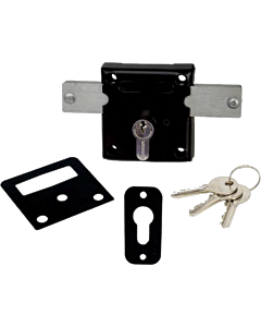 Gatemaster Gate Locking Bolt w/ Double Sided Key Access in Black