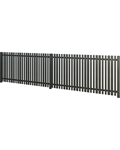 3000 Series - 1.1m High Picket Fencing Bay, 70mm & 50mm slats (2.48m Bays)