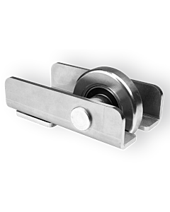 Medium guide support wheel for cantilever gate